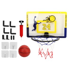 Indoor Basketball Hoop for Kids Hanging Portable Over The Door Basketball Hoop Toy for Home Pool Party Family Sports Game