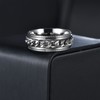 Yifnny Spinner Ring, Stainless Steel Chain Spinner Ring, Fidget Ring,