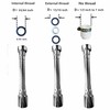 Metal Faucet Sprayer Attachment Sink Aerator Swivel Extender For Kitchen