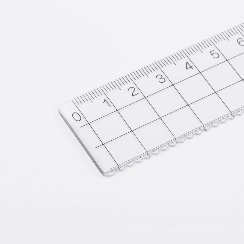 sourcing map 2pcs Straight Plastic Ruler 15cm Metric Plastic Clear