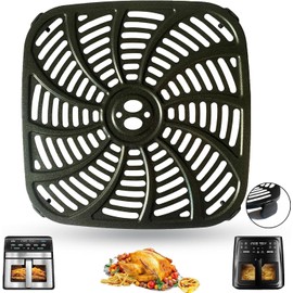 HEISENLIN 8QT Air Fryer Replacement Grill Grate for Gourmia GAF858 GAF823 Digital Air Fryers, Premium Grill Pan Crisper Plate Tray Rack Shelf Grid for Gourmia 8QT, Dishwasher Safe, Nonstick