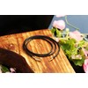 Findout 3mm Black Waterproof Braided Leather Wax Rope Chain Necklace