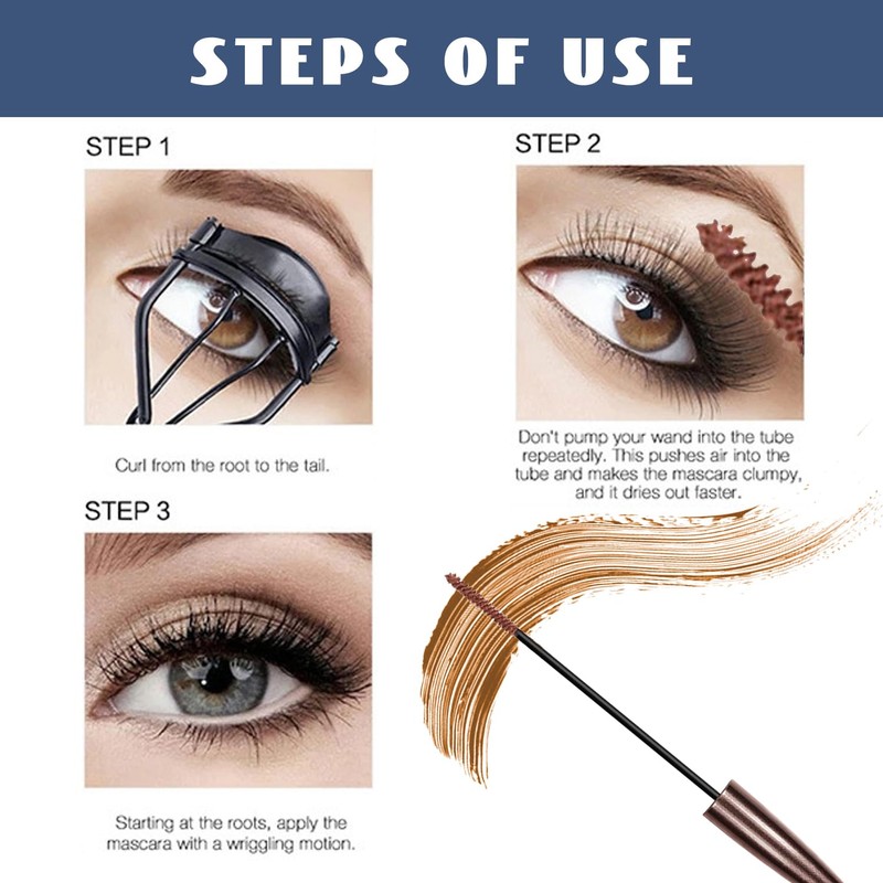 Waterproof Smudge-Proof Black Mascara for Sensitive Eyes, Hypoallergenic, Lengthening &