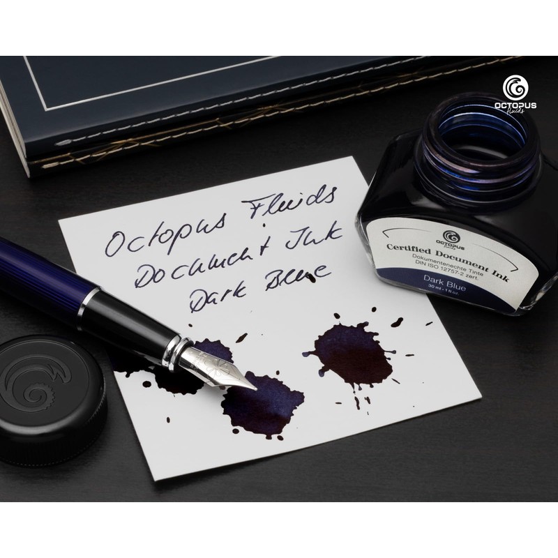 Octopus Fluids Document Ink Fountain Pen Ink for Notaries Registrars