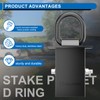 SALUINOKI Stake Pocket D-Ring Heavy Duty with Anti-Loss Lock and