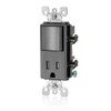 Leviton Decora Combination Switch and Tamper-Resistant Receptacle, T5625-E, Black