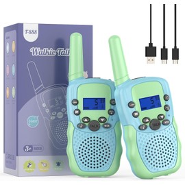 Selieve Walkie Talkies for Kids Rechargeable, Toys for 4-12 Year Old Boys or Girls, Indoor Outdoor 3 KM Range 22 Channels 2 Way Radio Toys, Birthday Gifts for 5-8 Year Old Boys and Girls