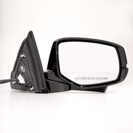 Spieg HO1321275 Passenger Side Mirror Replacement for Honda Accord 2013-2017 Power Heated Foldaway Turn Signal Light Paintable Black with Camera Hole 14 PIN (RH)