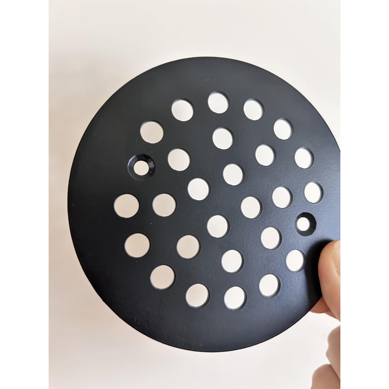 xumy Shower Drain Cover Round Matte Black Drain Strainer Screw