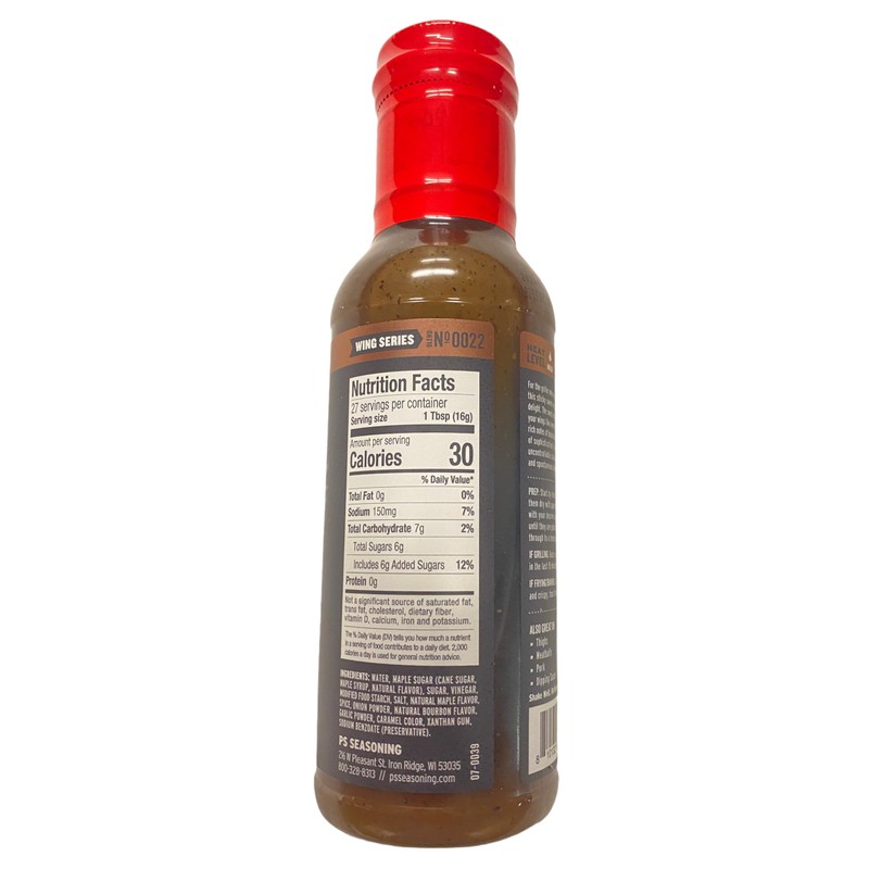 PS Seasoning Maple Bourbon Chicken Wing Sauce - Smoky and