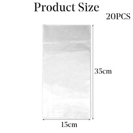 QLHNGUZ 20 Pcs Leak Proof Clear Plastic Fish Transport Bags - Size 15X35CM for Tropical & Marine Fish