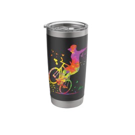 Artistic Cycling Colorsplash Trick Bicycling Stainless Steel Insulated Tumbler