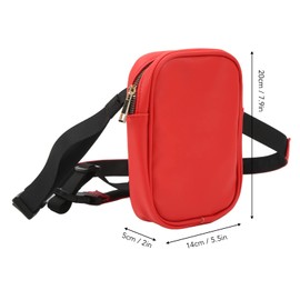 Thigh Harness Leg Bag Fanny Pack Large Capacity Women PU Leather Leg Purse Outdoor Wallet(Red)