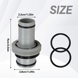 JAMSSOW Pool Hose Connector 32 mm to 38 mm, 2-Way Hose Connector, Pool Adapter 32 mm to 38 mm for Intex Bestway Coleman, Pool Hose Connector Extension (2 Way, 1.25 Inches to 1.5 Inches)