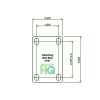 Caster HQ 3" X 1.25" Steel Wheel Caster Set of