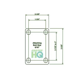Caster HQ 3" X 1.25" Steel Wheel Caster Set of 4 - All Swivel Casters - 1,400 lbs Capacity