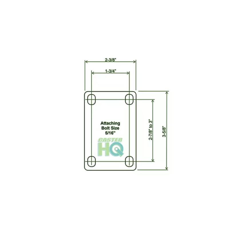 Caster HQ 3" X 1.25" Steel Wheel Caster Set of
