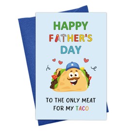 JUESMOS Funny Fathers Day Card for Husband Boyfriend Romantic Fathers Day Cards for Him Men from Spouse Wife Girlfriend Naughty Husband Gifts Card with Envelope