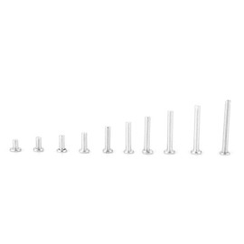 Full Rivets 500pcs Aluminum Flat Head Full Rivets Multi Size M2 Rivets 3/4/5/6/8/10/12/14/16/18mm