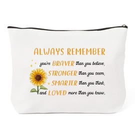 QONCV Cosmetic Bags, Inspirational Encouragement Motivational Gifts for Women Christmas Birthday, Make Up Bag Presents for Nurse Teacher Friends Ideas