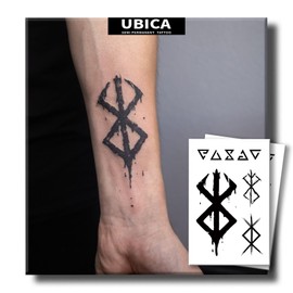 Tattoo Tech, 2 Sheets Large Semi Permanent Tattoo, Lasts 7-15 Days Temporary Tattoos, Waterproof and Non-Reflective, Minimalist Design for Arm, Exquisite Packaging