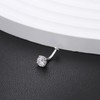 Senpotly 0.8ct 925 Sterling Silver Moissanite Floating Belly Button Ring