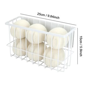 XONYOOM Magnetic Dryer Ball Holder Magnetic Lint Bin for Laundry Room Wool Dryer Ball Organizer, Iron Dryer Ball Container for Laundry Room Organization and Storage