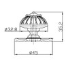 Richelieu Crystal Cabinet Knob, 1-5/16 Inch, Montreuil Collection, BP16063244BB, Burnished