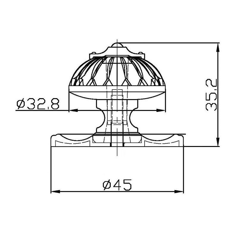 Richelieu Crystal Cabinet Knob, 1-5/16 Inch, Montreuil Collection, BP16063244BB, Burnished