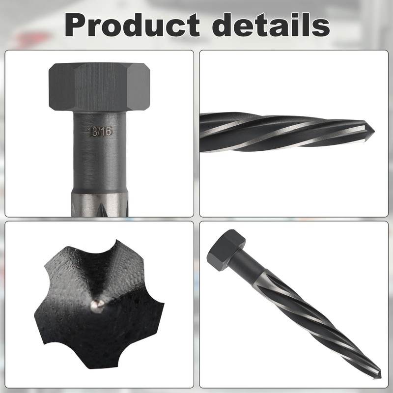 Rocaris 13/16" M2 HSS Taper Chucking Reamer Drill Bit, Taper