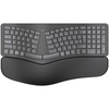 MOKURU Wireless Ergonomic Keyboard, Split Keyboard with Wrist Rest, Full
