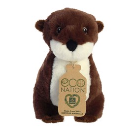 Aurora® Eco-Friendly Eco Nation™ River Otter Stuffed Animal - Environmental Consciousness - Recycled Materials - Brown 13.5 Inches
