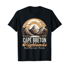 Retro Cape Breton Highlands National Park Hiking T-Shirt