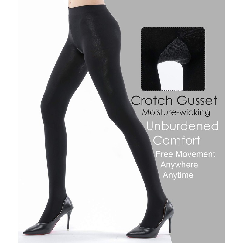 G&Y 2 Pairs Ultra Opaque Tights for Women - 80D