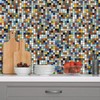 DICOFUN 40-Sheet Colorful Glass Peel and Stick Backsplash, 6.6" x