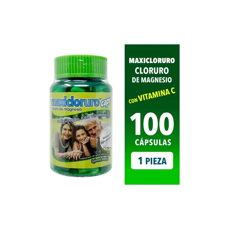 Cloruro De Magnesio Con Vitamina C (100 Caps) Maxicloruro