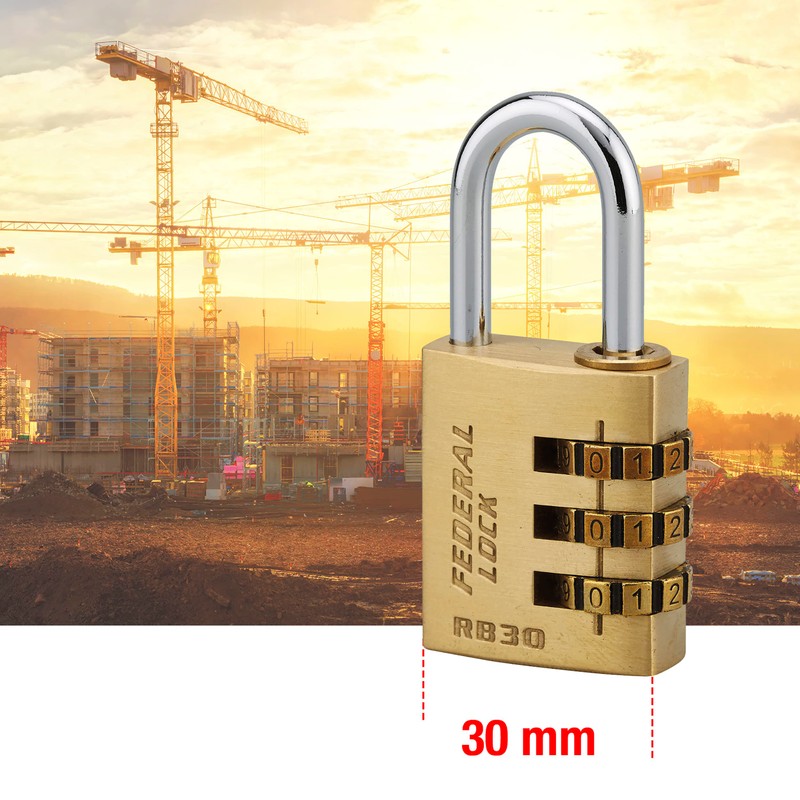 THIRARD 00913946 - Rb Padlock, Nickel Plated Steel Shackle, Padlock,