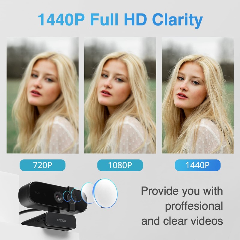 RAPOO C280 Webcam 2K HD USB2.0 MIC ROTATABLE Camera