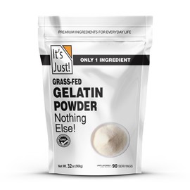 It's Just! It's Just - Beef Gelatin Powder (32oz) Unflavored, Grass-Fed, Non-GMO, Perfect for Gummies, Keto Friendy Baking, Type I & III Collagen, Pure Protein, 2lbs
