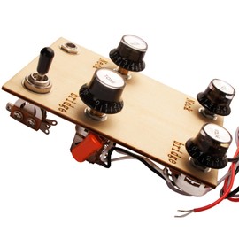 Prewired Wiring Harness Kit 2V2T with Push-Plull for Split Coil Humbucker Pickups, Solid Replacement Parts for Les Paull Style Guitars, Loaded Push/Pull Pots Caps 3-Way Switch Output Jack (ni/black)