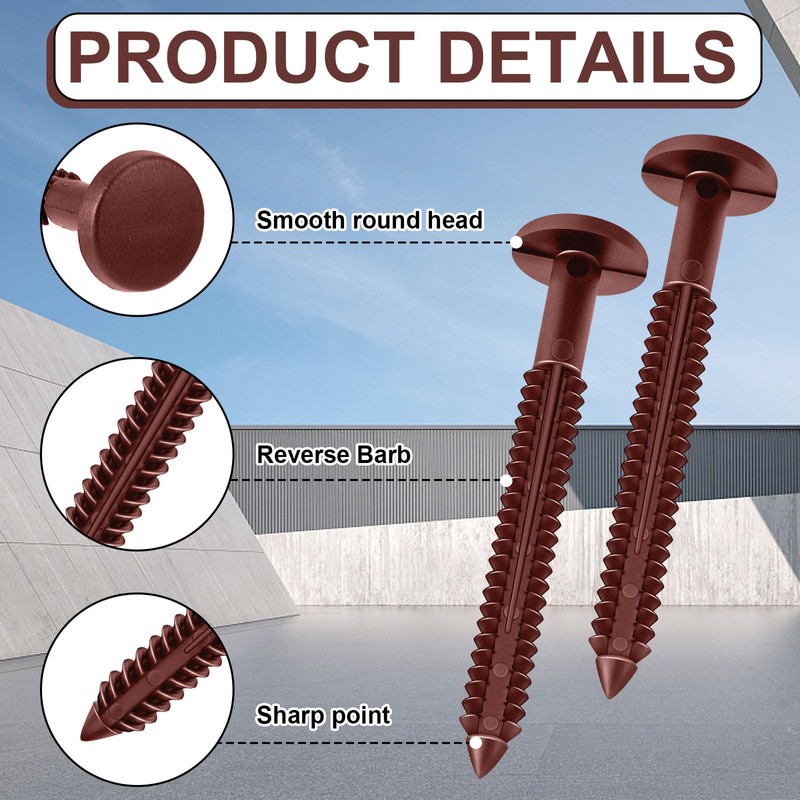 Blulu 18 Pcs 3 Inch Vinyl Shutter Fastener Window Panel