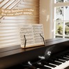 Bamboo Book Stand, Adjustable Book Holder, Music Stand - Lightweight
