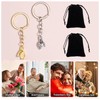 PMELCXD Hand-in-Hand Brick Heart Keychain – An Ideal Couples Present,