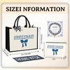 3 Pcs Bride Wedding Tote Bag with Makeup Bag and