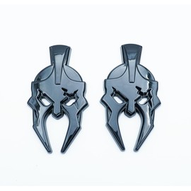 Pair Set Gladiator Emblems 3D Custom Badges Right and Left Side Tailgate Fender Stickers Replacement for Gladiator Universal Car Vehicle, Truck, Motorcycle Door Window Decoration (Gloss Black)