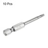 QUARKZMAN Pack of 10 T15 Security Torx Bit 1/4 Inch