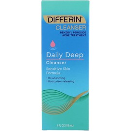Differin Daily Deep Cleanser Sensitive Skin Formula, 4 Ounce