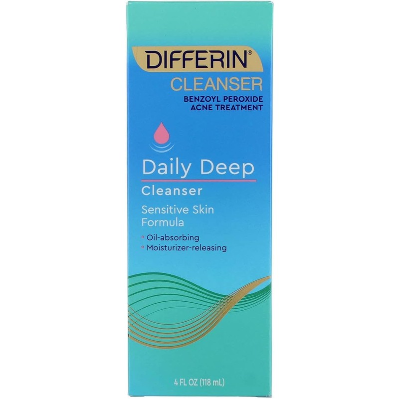 Differin Daily Deep Cleanser Sensitive Skin Formula, 4 Ounce