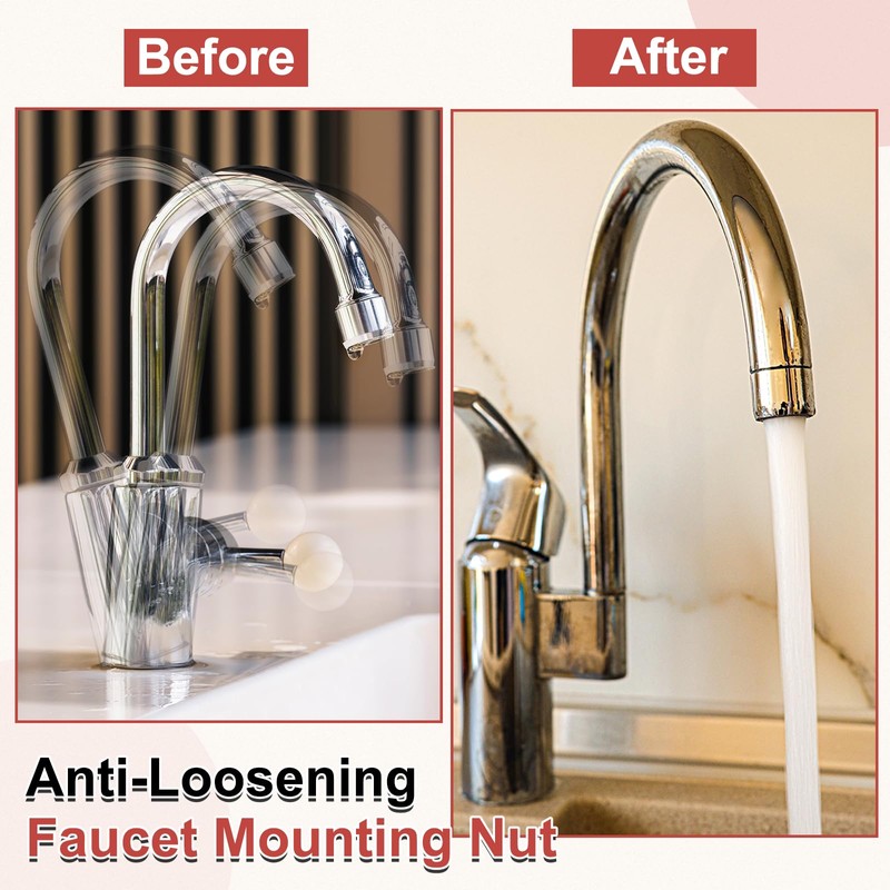 sourcing map Faucet Mounting Nut, Hot and Cold Faucet Lock