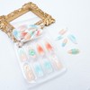 24pcs Summer Press on Nails Medium Almond Fake Nails with